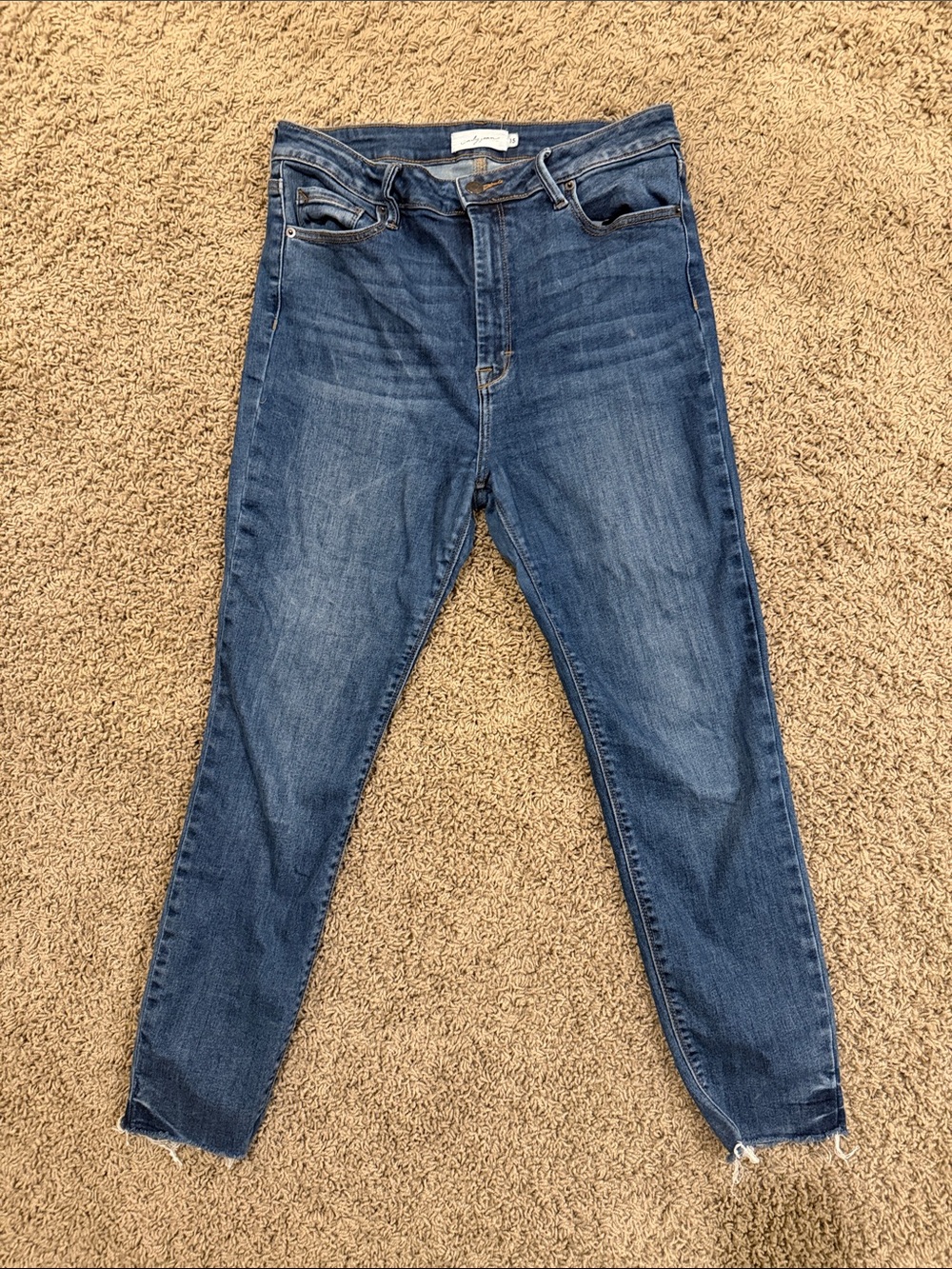 Carly Jean Los Angeles Skinny Blue Stretch Denim Jeans